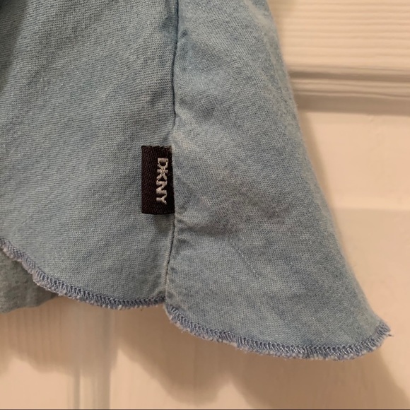 🛍 DKNY Toddler Chambray Peplum Top - Size 4T - Picture 5 of 7